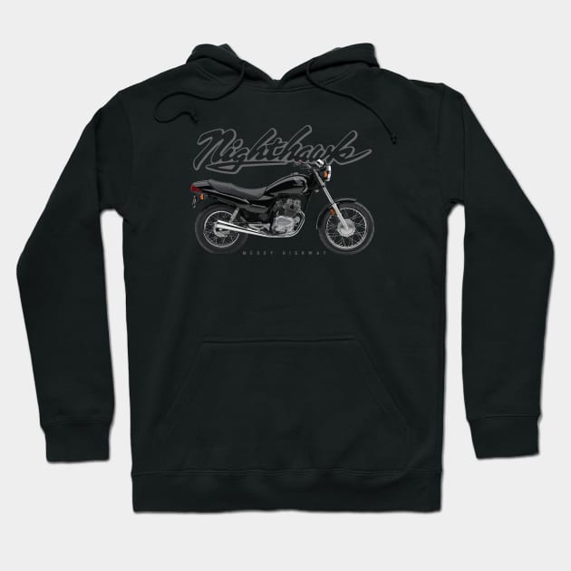 Honda Nighthawk 250 08 black, sl Hoodie by MessyHighway